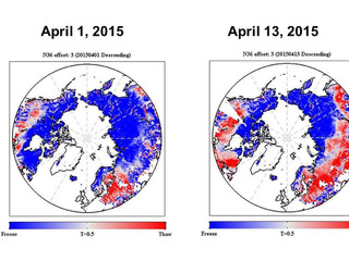 SMAP shows progression of spring thaw